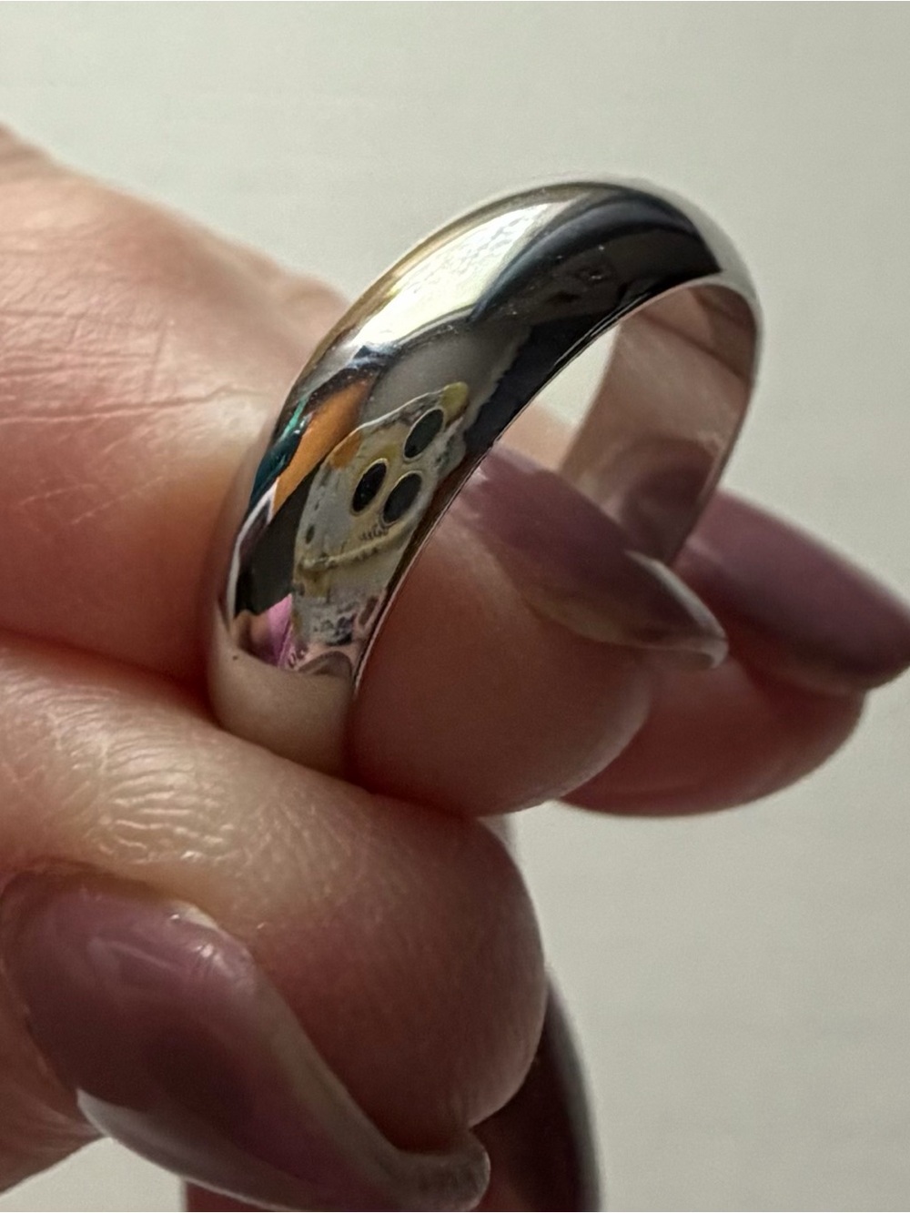 Classic Band - Polished Silver Dome Men's Ring